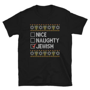 Nice Naughty Jewish Ugly Hanukkah Sweater Funny Chanukkah