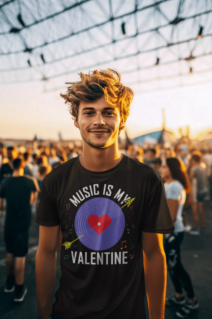 music-is-my-valentine-t-shirt-man