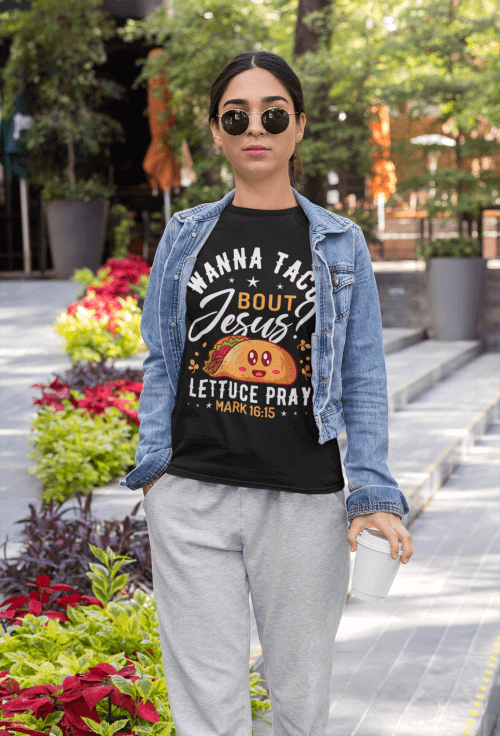 lets-taco-bout jesus-shirt-of-an-athleisure-styled-woman