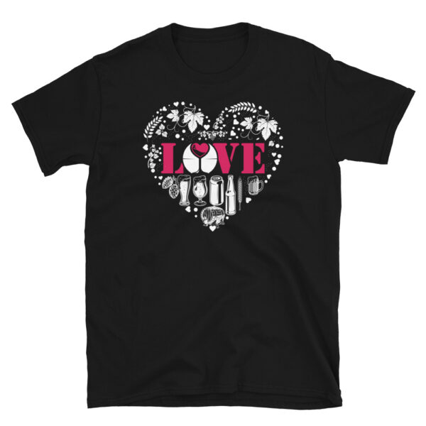 Alcohol Love Heart Pattern T-Shirt