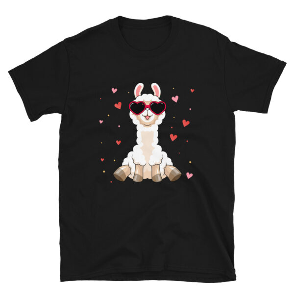Llama Face Heart Glasses T-Shirt