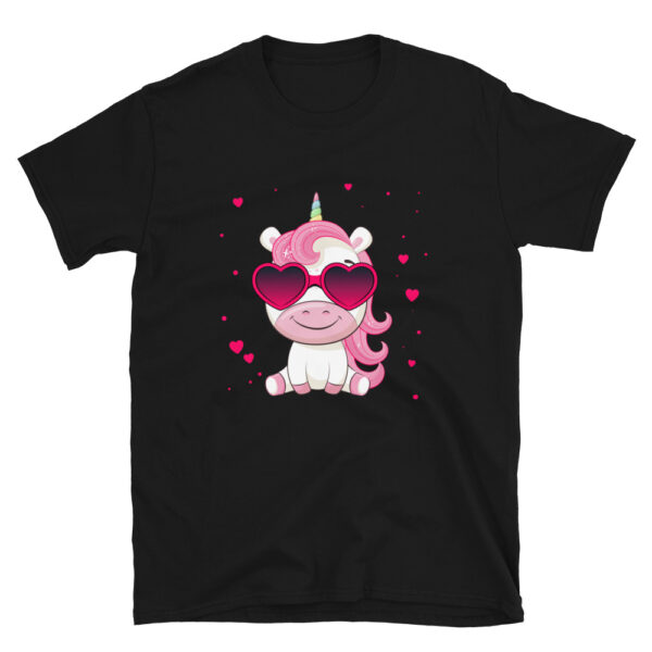Unicorn Face Heart Glasses T-Shirt