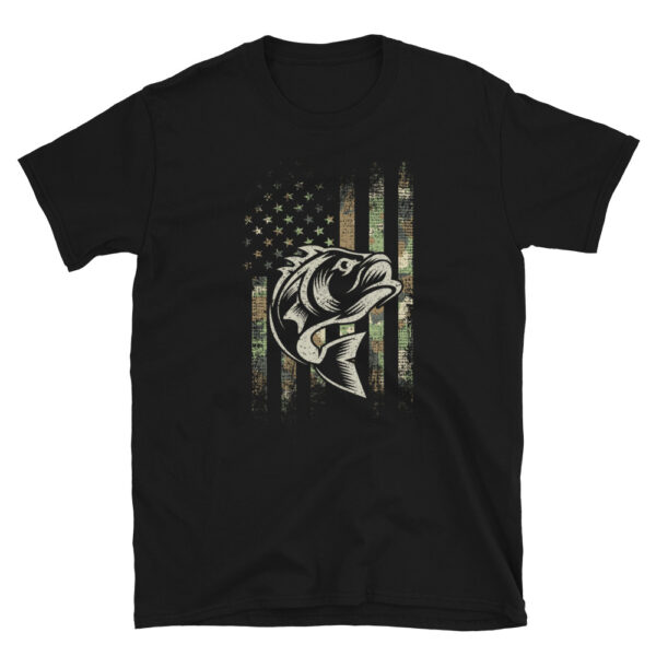 Camouflage American Flag Bass T-Shirt