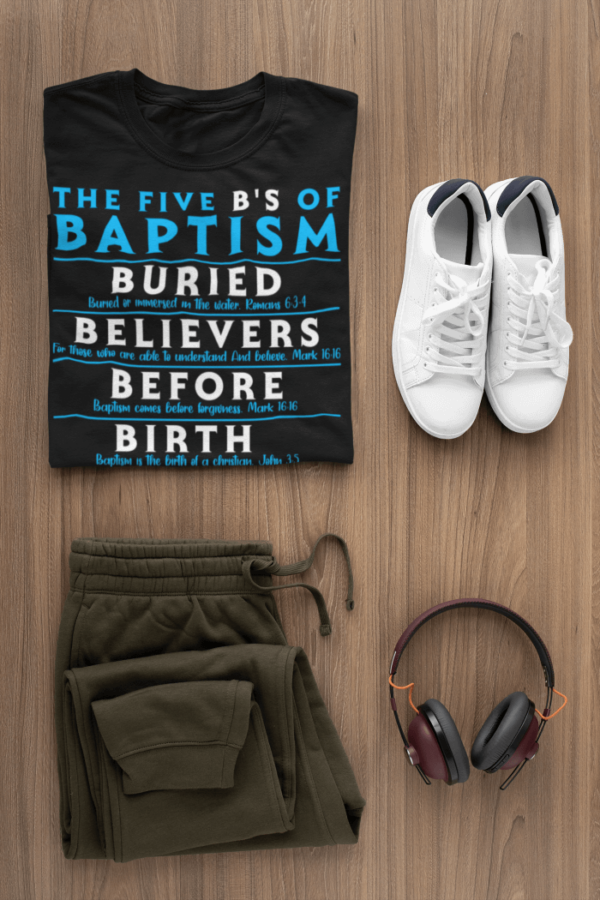 the-five-bs-of-baptism-t-shirt-mockup-of-a-flat-lay-outfit