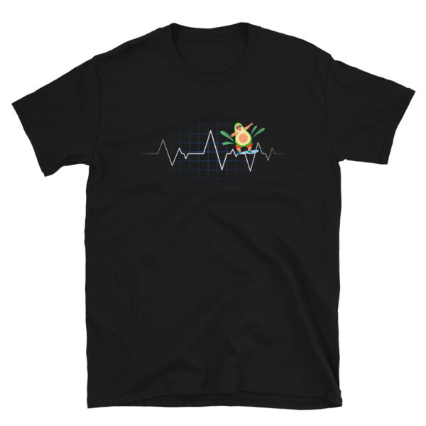 Avocado Surfing Heartbeat T-Shirt